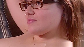 Gorgeous hairy lesbian licked on the bed