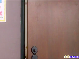 Grabbing big tits of a hot blonde teacher and screwing her juicy pussy