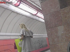 Great upskirt video exposes a skinny ass