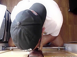 Greedy Mature Gay Sucks In Gloryhole Till Cum In Mouth