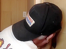 Greedy Mature Gay Sucks In Gloryhole Till Cum In Mouth
