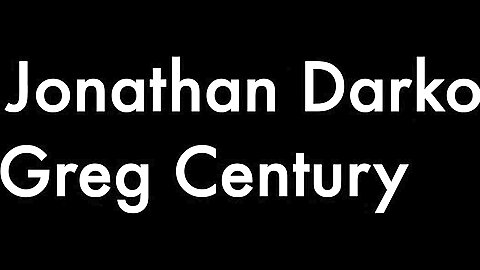 Greg Centuri and Jonathan Darko