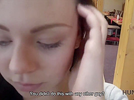 HUNT4K Brunette sucks cock and gives pussy for drilling for cash