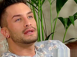 Handsome jock Andrea Suarez tugging his big fat dong
