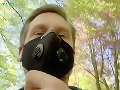 Hans Berlin - Jerking His Uncut Meat Outdoors
