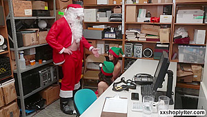 Harmony And Elle Please Santa Officers Male Pole With Harmony Wonder And Elle Voneva