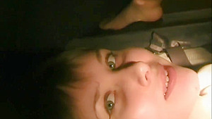 He cums all over her pretty face