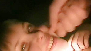 He cums all over her pretty face