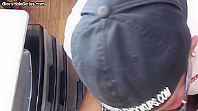 Homemade gloryhole BJ DILF tasting cum after sucking cock
