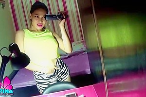 Horny Amateur Busty TS Filipina Gets Anal