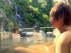 Horny Asian model is fucked in outdoor bath