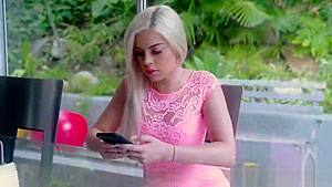 Horny Blonde MILF with Big Tits Shares Her Boytoy With Her Stepdaughter