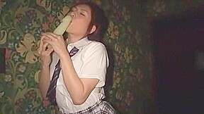 Horny Japanese chick Yuzuka Kinoshita in Exotic Blowjob, College JAV video