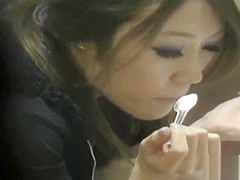 Horny asian rubbing box
