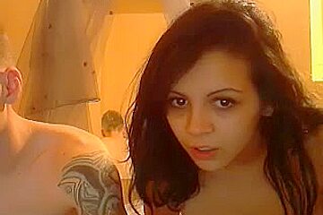 Horny brunette teen 18+ spoils dick