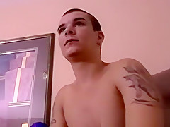 Hot Gage strokes his huge slippery dick