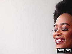 Hot Reveals Her Dark Pussy With Black Panther