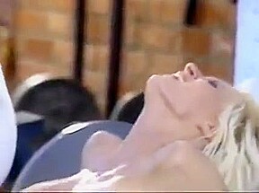 Hot blonde can't get enough cock from two hung studs