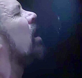 Hot glory hole blowjob and deepthroat with twink and Step daddy