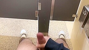 Hot teen 18+ Jerks Off In Public Park Restroom Caught