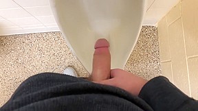 Hot teen 18+ Jerks Off In Public Park Restroom Caught