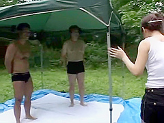 Hottest Japanese girl in Crazy Group Sex, Hairy JAV clip