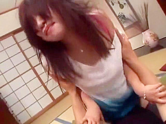 Hottest Japanese whore in Exotic Stockings, Hairy JAV scene