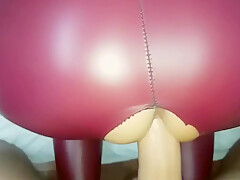 Huge Cum Load On Her Leather Pants And Jacket After Quick Pov Doggy Fuck