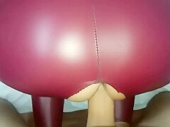 Huge Cum Load On Her Leather Pants And Jacket After Quick Pov Doggy Fuck