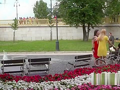 Huge tits slave fisted in public bar