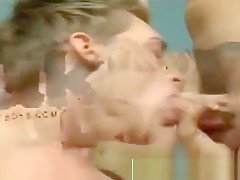 Hunk gets bukkake gets soaked