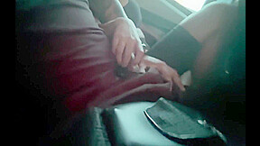I Jerk Off A Stranger And He Comes On A Public Bus Full Of People