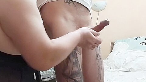 I Made My Step son-in-laws Cock Hard After Which He Fucked Me And Finished On Me