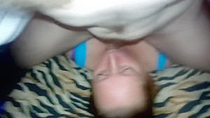 I fuck Aussie Michelle's mouth until she deepthroats my cock