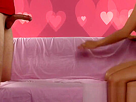I'm dressed in all red for a LOVEly blowjob til he cums all