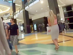 In elevator with busty woman