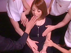 Incredible Japanese whore Risa Tsukino in Amazing Toys, Gangbang JAV clip