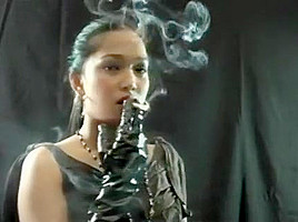 Incredible amateur Solo Girl, Smoking xxx video