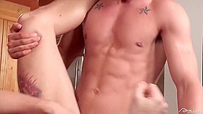 Inked Bodybuilder Goes In For Hard Nailining
