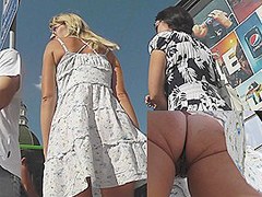 Irresistible strap panty upskirt movie scene