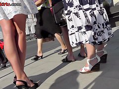 Irresistible strap panty upskirt movie scene