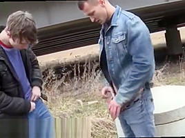 Jake big cock mens shorts in public gay first time out in