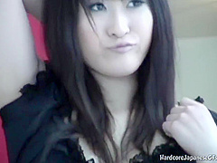 Japanese Babe Getting Pummelled In Spit Roast