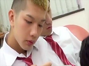 Japanese Boy in School Straght Boy Play With Cute Gay