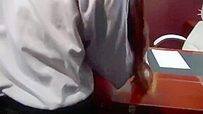 Japanese Woman Facefucked and Facialed in Office