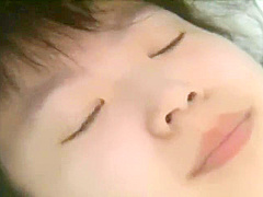 Japanese girl breath holding