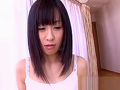 Japanese hottie wets her pussy