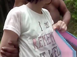 Jav Idol Imanami Sona Ambushed Outdoors By Three Guys Fucked