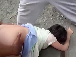 Jav Idol Imanami Sona Ambushed Outdoors By Three Guys Fucked