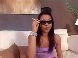 Jayna Oso smokes and enjoys anal action